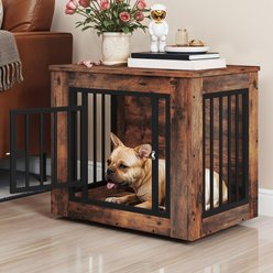 Yitahome Furniture Style Small Dog Crate, Brown, 27-in