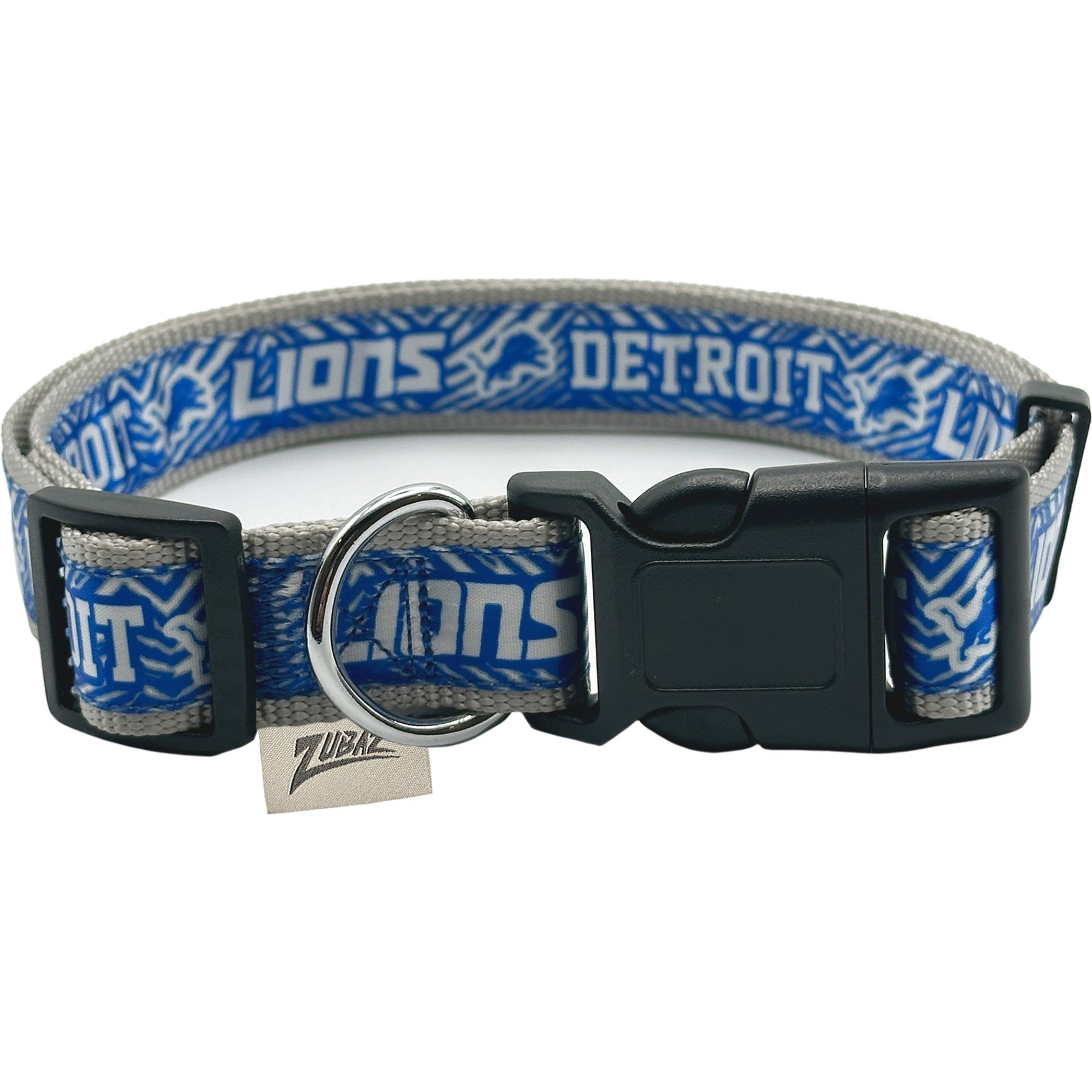 Pets First Detroit Lions Zubaz Dog Collar, Medium