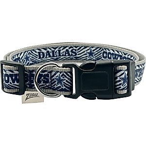 Pets First Dallas Cowboys Zubaz Dog Collar, Medium