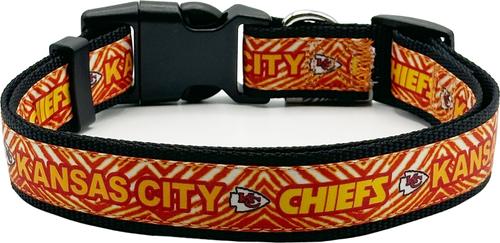 Show full view: Pets First Kansas City Chiefs Zubaz Dog Collar, Large slide 2 of 3