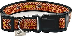 Pets First Kansas City Chiefs Zubaz Dog Collar, Medium