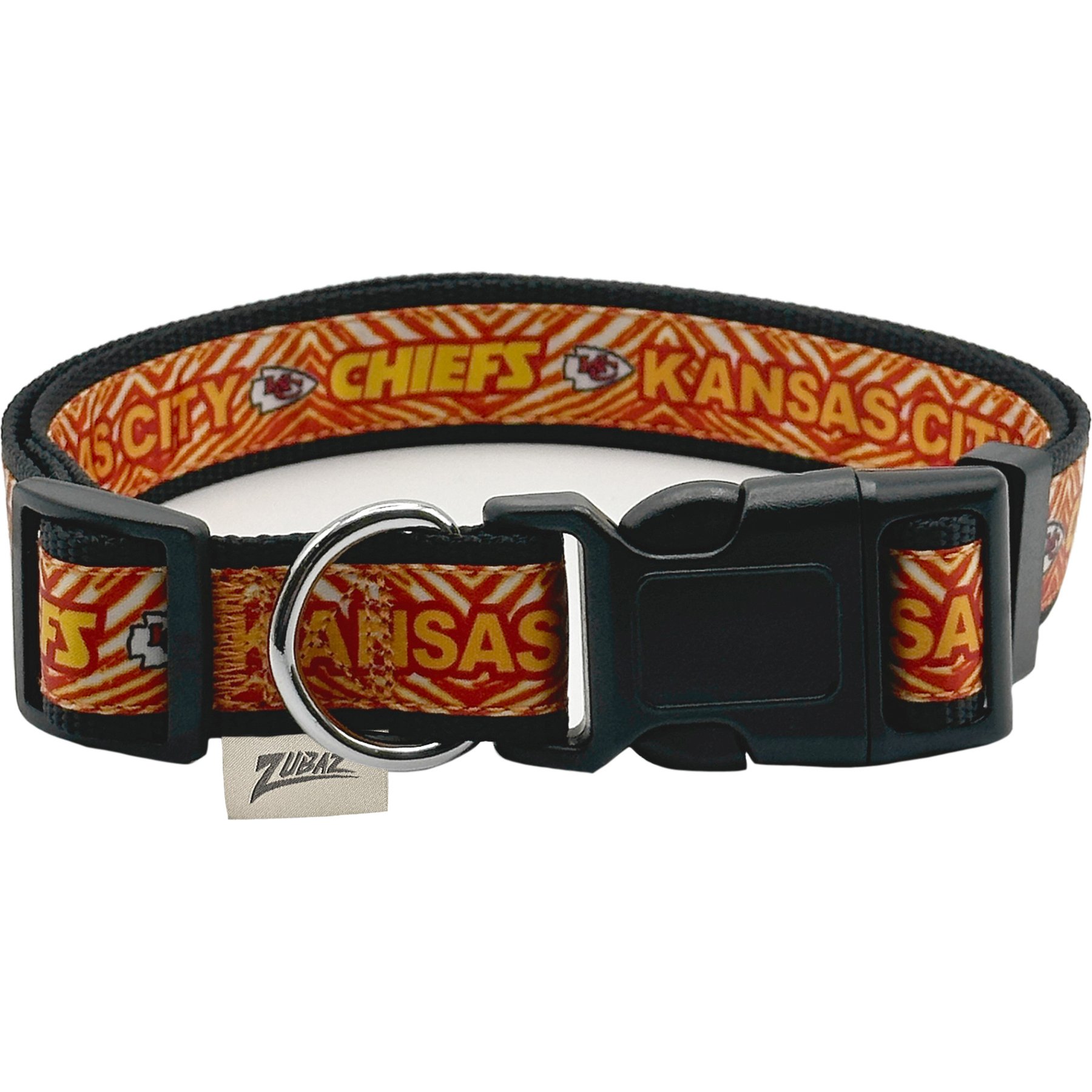Pets First Kansas City Chiefs Zubaz Dog Collar, Medium