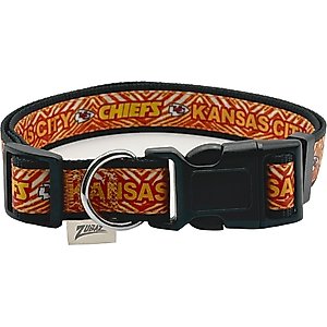 Pets First Kansas City Chiefs Zubaz Dog Collar, Medium