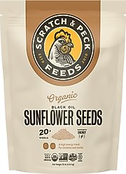 Scratch and Peck Feeds Organic Black Oil Sunflower Seeds Chicken Treats, 7-lb pouch