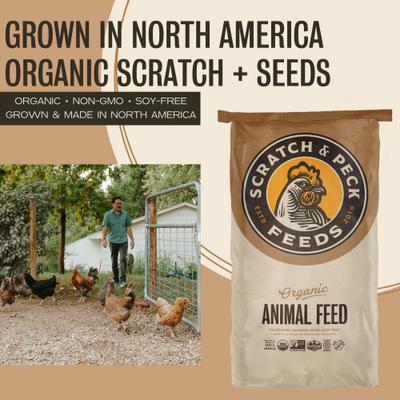 Show full view: Scratch and Peck Feeds Organic Scratch + Seeds Chicken Treats, 25-lb bag slide 3 of 8