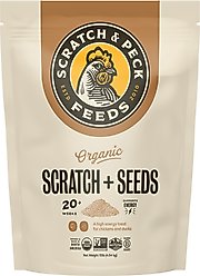 Scratch and Peck Feeds Organic Scratch + Seeds Chicken Treats, 10-lb pouch