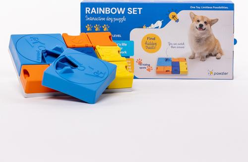 Show full view: Pawzler Rainbow Set Puzzle Dog Toy slide 3 of 8