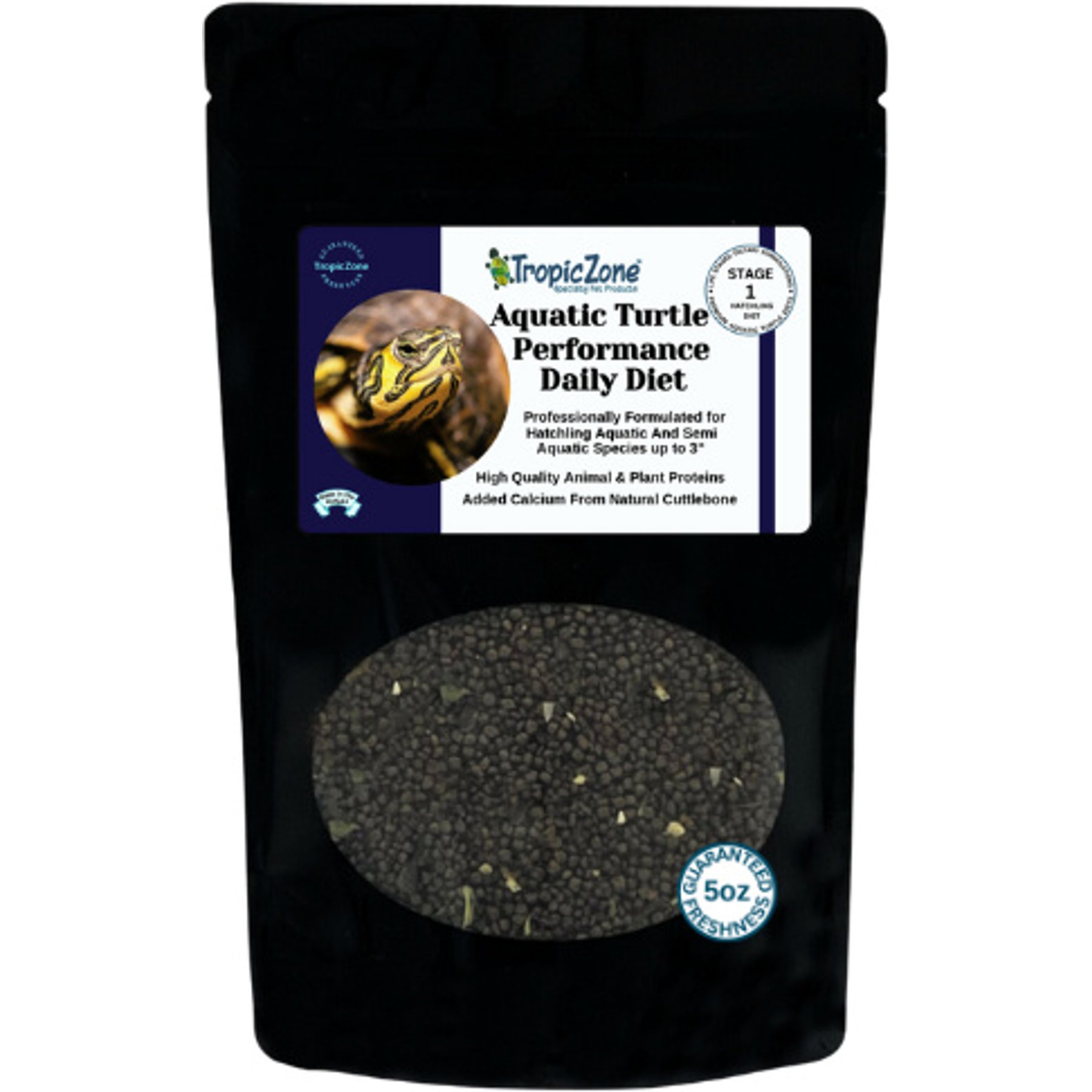TropicZone Performance Daily Diet Stage 1 Hatchling Aquatic Turtle Food, 5-oz bag