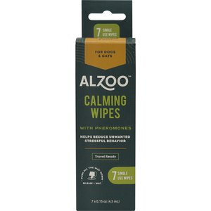 ALZOO Calming Pheromones Dog & Cat Wipes, 7 count