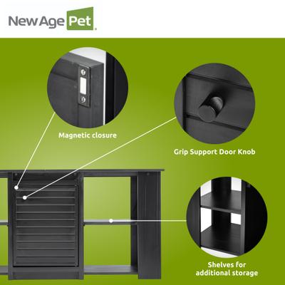 Show full view: New Age Pet ECOFLEX 150g Reptile Enclosure with Matching Cabinet Stand Set in Black slide 8 of 9