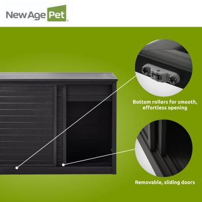 Show full view: New Age Pet ECOFLEX Two 50g Reptile Enclosures Setup with Stand, Black slide 9 of 9