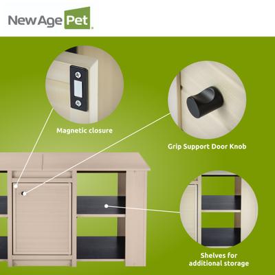 Show full view: New Age Pet ECOFLEX 150g Reptile Enclosure with Matching Cabinet Stand Set in Maple slide 8 of 9