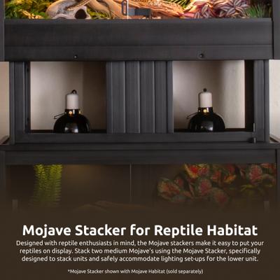 Show full view: New Age Pet ECOFLEX Two 50g Reptile Enclosures Setup without Stand, Black slide 7 of 9
