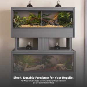 New Age Pet ECOFLEX Mojave Reptile Habitat Stacker, Grey, Large