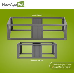 New Age Pet ECOFLEX Mojave Reptile Habitat Stacker, Grey, Large