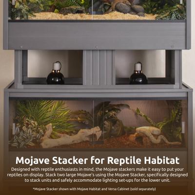 Show full view: New Age Pet ECOFLEX Mojave Reptile Habitat Stacker, Grey, Large slide 2 of 10