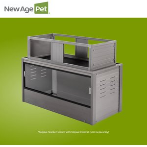 New Age Pet ECOFLEX Mojave Reptile Habitat Stacker, Grey, Large