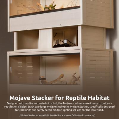 Show full view: New Age Pet ECOFLEX Two 120g Reptile Enclosures Setup with Versa Stand, Maple slide 6 of 9