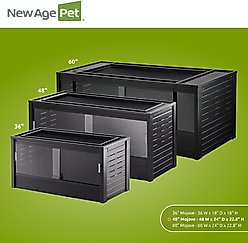 New Age Pet 120 gallon ECOFLEX Reptile Enclosure, Black, 4 x 2 x 2-ft slide 2 of 9