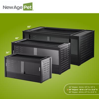 Show full view: New Age Pet ECOFLEX Mojave Reptile Enclosure, Black, 120-gal slide 7 of 11