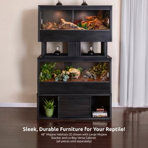 New Age Pet ECOFLEX Reptile Enclosure, Black, 120-gal: 4 x 2 x 2-ft