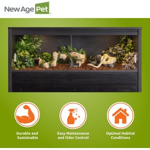 New Age Pet ECOFLEX Reptile Enclosure, Black, 120-gal: 4 x 2 x 2-ft