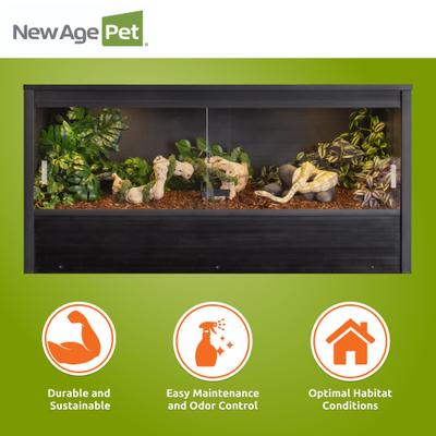 Show full view: New Age Pet ECOFLEX Mojave Reptile Enclosure, Black, 120-gal slide 6 of 11