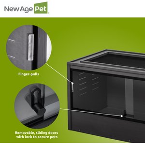 New Age Pet ECOFLEX Reptile Enclosure, Black, 120-gal: 4 x 2 x 2-ft