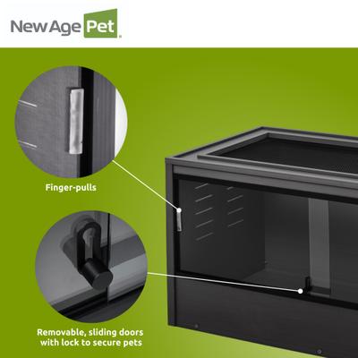 Show full view: New Age Pet ECOFLEX Mojave Reptile Enclosure, Black, 120-gal slide 5 of 11