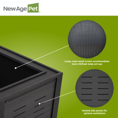 Show full view: New Age Pet ECOFLEX Mojave Reptile Enclosure, Black, 120-gal slide 4 of 11