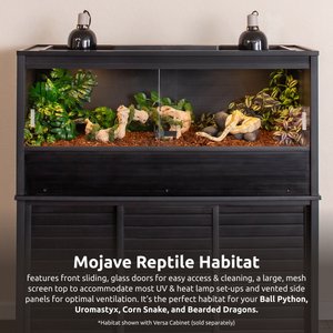 New Age Pet ECOFLEX Reptile Enclosure, Black, 120-gal: 4 x 2 x 2-ft