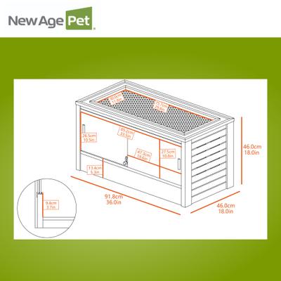 Show full view: New Age Pet ECOFLEX Mojave Reptile Enclosure, Maple, 50-gal slide 9 of 11