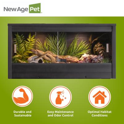 Show full view: New Age Pet ECOFLEX Mojave Reptile Enclosure, Black, 50-gal slide 6 of 11
