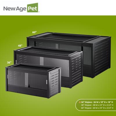 Show full view: New Age Pet ECOFLEX Mojave Reptile Enclosure, Black, 50-gal slide 7 of 11