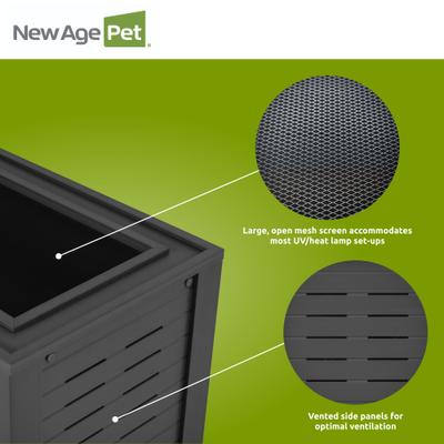 Show full view: New Age Pet ECOFLEX Two 50g Reptile Enclosures Setup without Stand, Black slide 5 of 9