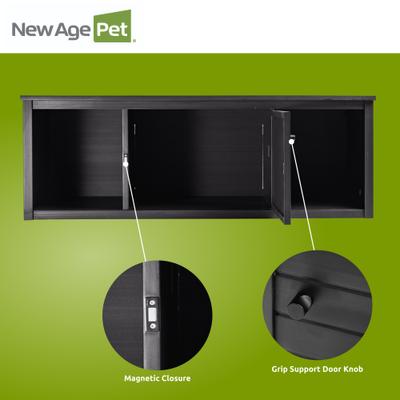 Show full view: New Age Pet ECOFLEX Two 120g Reptile Enclosures Setup with Low Boy Stand, Black slide 4 of 9