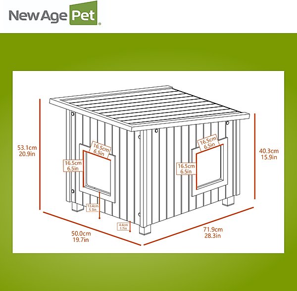 Show full view: New Age Pet ECOFLEXoflex Outdoor Cat House slide 8 of 9