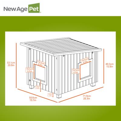 Show full view: New Age Pet ECOFLEXoflex Outdoor Cat House slide 8 of 11