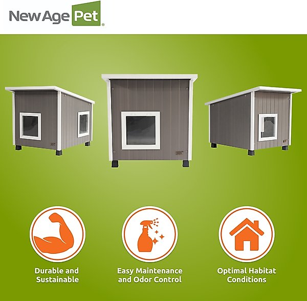 Show full view: New Age Pet ECOFLEXoflex Outdoor Cat House slide 5 of 9
