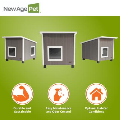Show full view: New Age Pet ECOFLEXoflex Outdoor Cat House slide 5 of 11