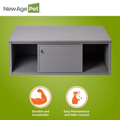 Show full view: New Age Pet ECOFLEX Lo-Boy Reptile Lounge Versa Stand, 48-in, Grey slide 6 of 10