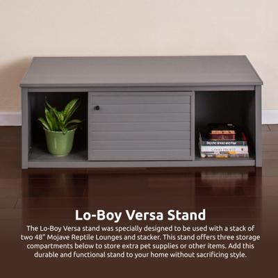 Show full view: New Age Pet ECOFLEX Lo-Boy Reptile Lounge Versa Stand, 48-in, Grey slide 2 of 10