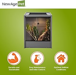 New Age Pet Madagascar Vertical Chameleon & Arboreal Reptile Terrarium, 30x24x36-in, Grey slide 2 of 9
