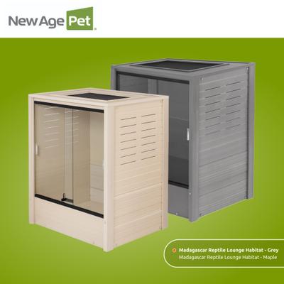 Show full view: New Age Pet Madagascar Vertical Chameleon & Arboreal Reptile Terrarium, 30x24x36-in, Grey slide 7 of 11