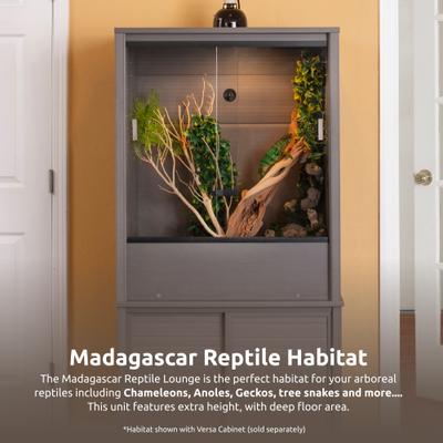 Show full view: New Age Pet ECOFLEX Madagascar Arboreal Enclosure with Stand in Grey slide 3 of 9