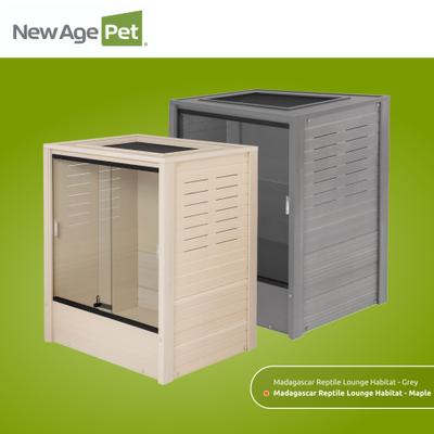 Show full view: New Age Pet Madagascar Vertical Chameleon & Arboreal Reptile Terrarium, 30x24x36-in, Maple slide 7 of 11