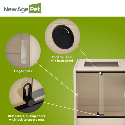 Show full view: New Age Pet Madagascar Vertical Chameleon & Arboreal Reptile Terrarium, 30x24x36-in, Maple slide 5 of 11