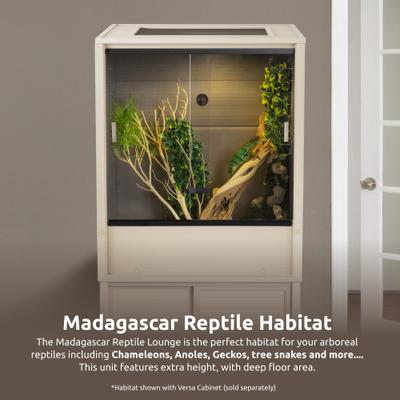 Show full view: New Age Pet Madagascar Vertical Chameleon & Arboreal Reptile Terrarium, 30x24x36-in, Maple slide 2 of 11