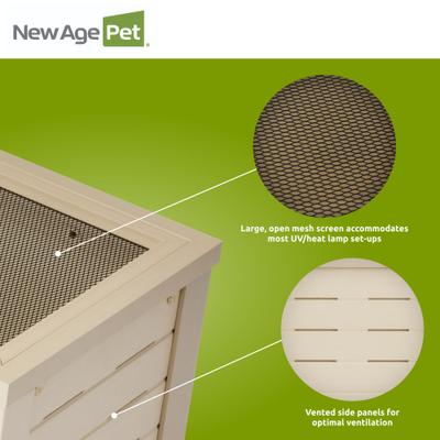 Show full view: New Age Pet Madagascar Vertical Chameleon & Arboreal Reptile Terrarium, 30x24x36-in, Maple slide 4 of 11