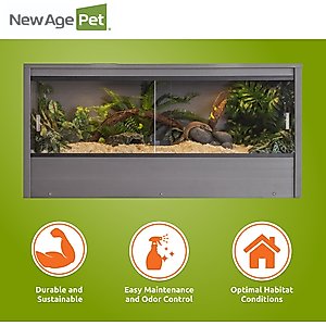 New Age Pet ECOFLEX Mojave Reptile Habitat, Grey, 120-gal